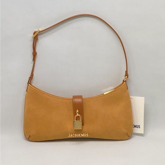 Jacquemus Handbags - Jacquemus Le Bisou Cadenas Suede Shoulder Bag